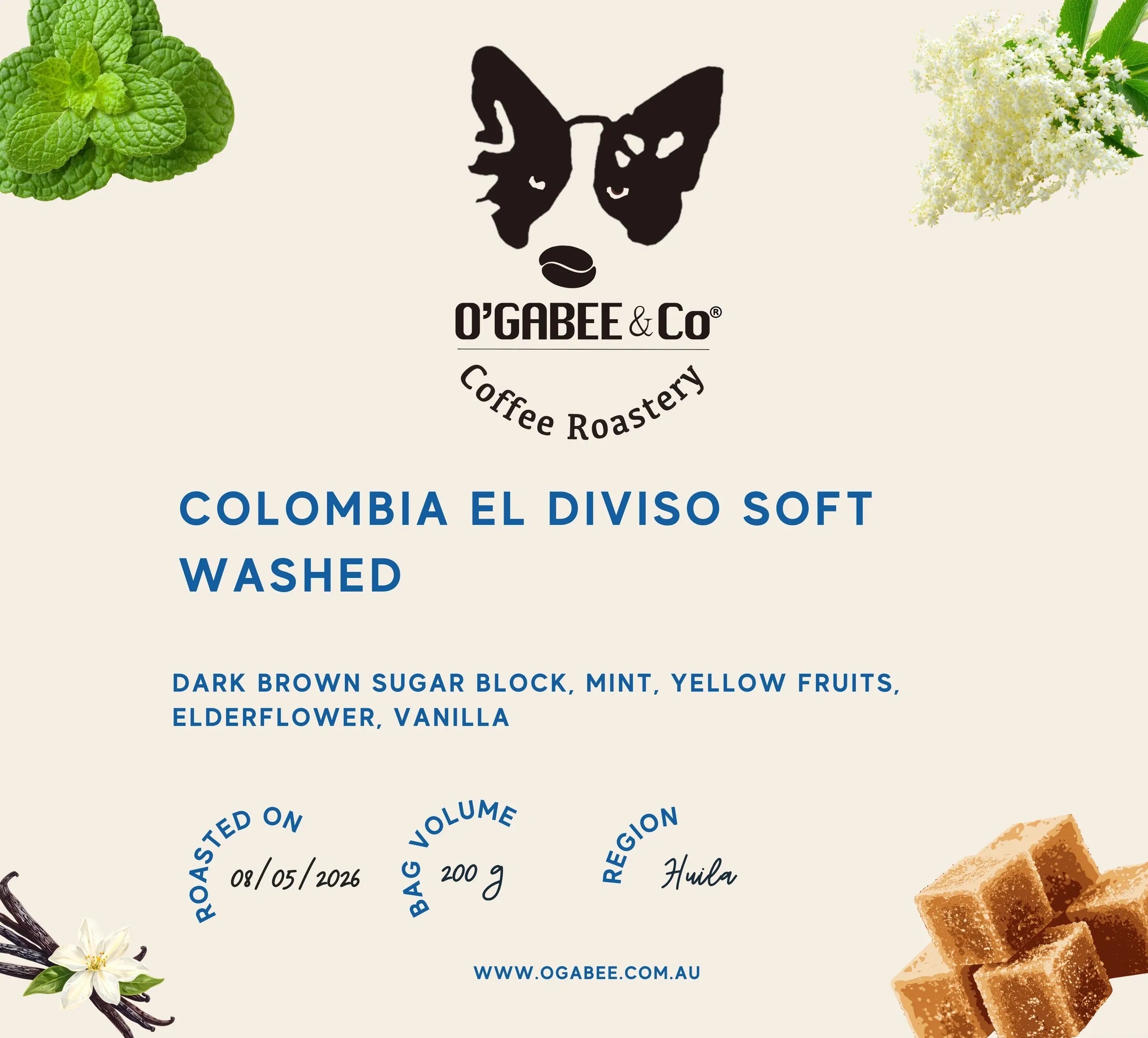 Colombia EL DIVISO Soft Washed - O'GaBee & Co Coffee Roastery