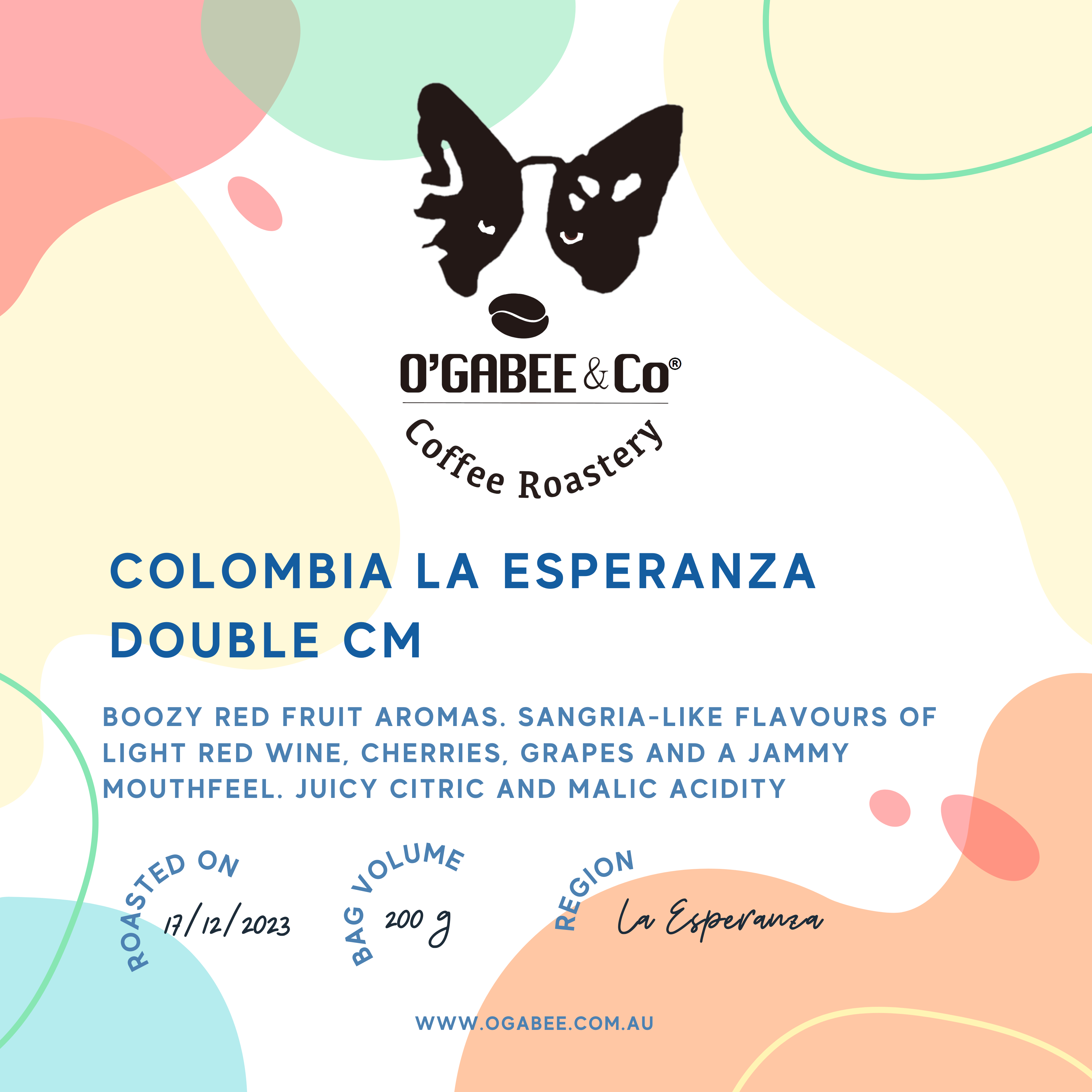 Colombia La Esperanza Double CM - O'GaBee & Co Coffee Roastery