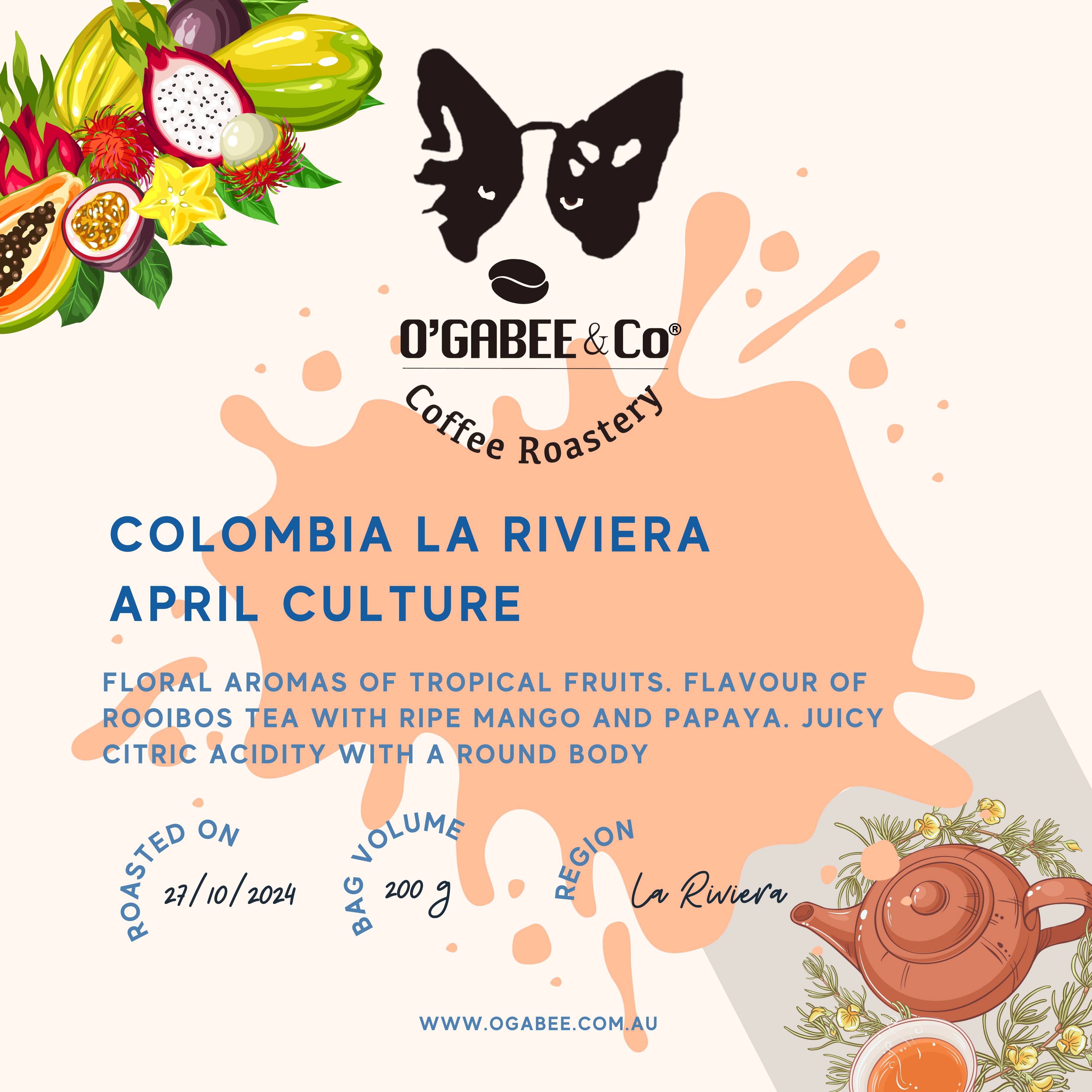 Colombia La Rivera April Culture - O'GaBee & Co Coffee Roastery